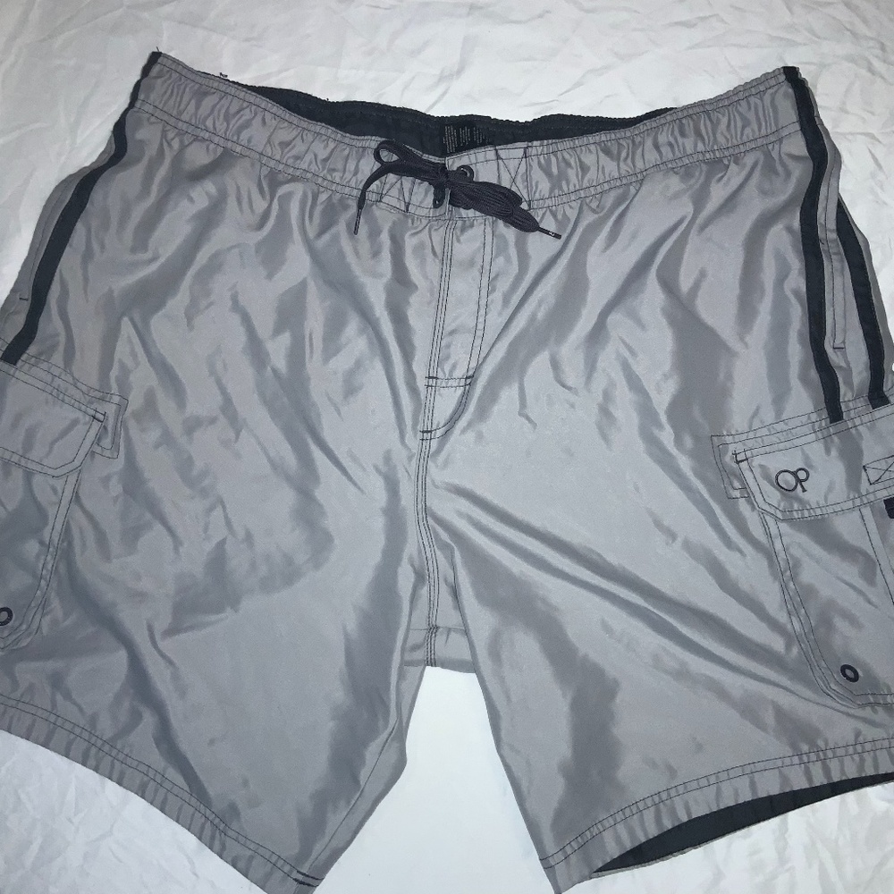 Ocean Pacific Men XXXL 3XL Swimsuit Gray
